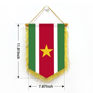 Wholesale Mini Pennant Car Flags 20x30cm Suriname Wall Decor <b>Small</b> Ornaments Hanging Digital Printing - Product Image 4