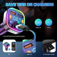 Transmetteur FM Bluetooth 5.0 pour voiture, kit mains libres, lecteur modulateur MP3, récepteur audio mains libres, 2 USB, transmetteur FM sans fil Bluetooth