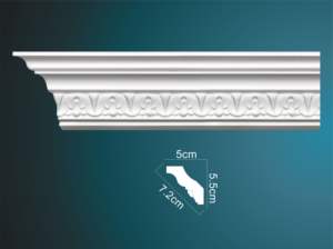 งานตกแต่งภายในห้องนั่งเล่น  บัวเชิงผนังโพลียูรีเทนคุณภาพสูง  งานแกะสลัก PU สวยงาม  บัวประดับเพดาน - Product Image 2