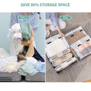 Sacchetti <span class=keywords><strong>Sottovuoto</strong></span> Arrotolabili Salvaspazio di Alta Qualità, Sacchetti Pieghevoli <span class=keywords><strong>per</strong></span> Viaggio e Conservazione di Vestiti - Product Image 6