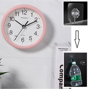 Relojes de Pared Pequeños Minimalistas con Marco de Plástico Transparente en Colores Pastel, Silenciosos, de 15 cm, Reloj Colgante para Decoración del Hogar y Sala de Estar - Product Image 4