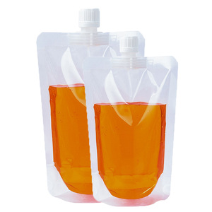Cấp thực phẩm trong suốt rõ ràng uống chất lỏng đứng lên túi với vòi để đóng gói 50ml 100ml 150ml <span class=keywords><strong>250ml</strong></span> 300ml 500ml 1000ml - Product Image 4