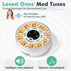 Dispensador de Pastillas Automático Inteligente A1310, Organizador de Medicamentos Controlado por Aplicación con Alerta por Voz, Caja de Medicamentos con Doble Bloqueo para Personas Mayores - Product Image 3