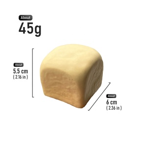 Modelo de Comida de Plástico de 2.16 pulgadas, Pan Hawaiano en Rollo, Tostada en Bloque Pequeño, de Tacto Suave, con Rebote Lento, para Manualidades DIY, Regalos, Decoración de Fiestas - Product Image 6