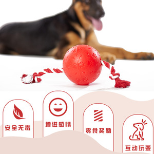 Pet Pull Rope Treat Dispensing <b>Ball</b> TPU Elastic Educational <b>Dog</b> Toy For Interactive Play And Training - Product Image 3
