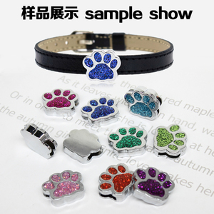 Sáng Bóng Con Chó Dấu Chân Charms 8Mm Trượt Charms Cho Vòng Đeo Tay Vật Nuôi Cổ Áo Tự Làm Phụ Nữ Đồ Trang Sức Làm 8Mm Trượt Vòng Đeo Tay Charms - Product Image 5