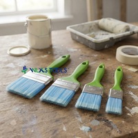 Brosse à rouleau industrielle personnalisée WINLASTOOLS avec manche en plastique, poils en 2 tailles, garantie de 3 ans pour la peinture murale, outil de bricolage