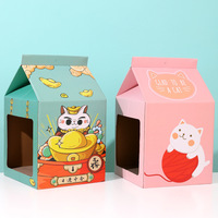 Nouvelle Maison/Nid pour Chat en Forme de Lait, Design Estival, avec Griffoir Intégré – Vente en Gros Usine – Fournitures pour Animaux de Compagnie