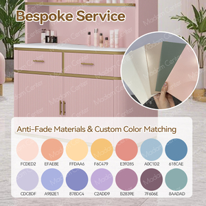 Madamcenter Venta De fábrica blanco nórdico esmalte de uñas pegamento armario piso cajón almacenamiento escaparate para salón de uñas vitrina - Product Image 5