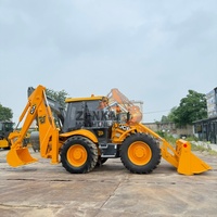 JCB 4CX Front Loader & Backhoe Loader dengan Beban Terukur 4 Ton Mesin 75KW Pompa Hidrolik Parker