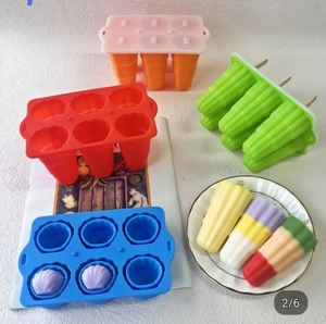Moldes plegables para helados, 6 piezas, moldes de silicona para helados, libres de BPA, reutilizables, fáciles de desmoldar. - Product Image 3