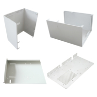 Découpe au laser, poinçonnage, pliage, soudage, châssis en tôle, acier au carbone, revêtement en poudre noire, logo personnalisé, OEM