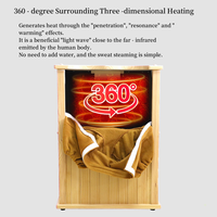 Sauna infrarouge lointain électrique moderne Chorus pour détoxification et beauté, avec panneau de commande informatique, bain de pieds à température constante, modèle canadien