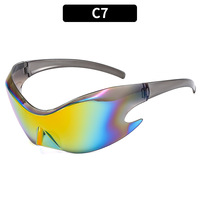 UNOC 2023 Nouveaux lunettes de soleil amusantes Y2K, monture transparente éblouissante, style futuriste steampunk avec ambiance hip-hop
