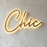 Letrero con Retroiluminación LED de Nuevo Diseño, Logotipo Comercial Personalizado, Letras de Canal 3D para Publicidad, Letrero con Logotipo Retroiluminado LED, Letrero Retroiluminado de Metal