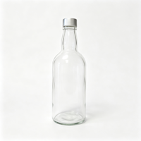 Bouteille en verre transparent de qualité supérieure pour spiritueux, avec bouchon à vis en aluminium, personnalisable avec logo, pour vodka, whisky et autres spiritueux – Vente en gros usine