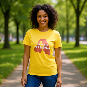 T-shirt The Future Is Female da donna, 100% cotone, girocollo, vestibilità regolare, camicia casual femminista, tutte le stagioni, manica corta - Product Image 2