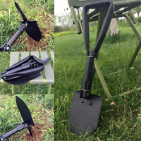 Pelle pliante en acier au manganèse traité thermiquement à 20 lames, 23 pouces (300 mm), avec poignée confortable en caoutchouc TPR et revêtement antirouille – Garantie 1 mois