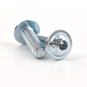 Hex <b>Socket</b> Semi Circular Head Cap <b>Screws</b> M5 M6 M8 Grade 10.9 Galvanized Carbon Steel For Construction Industry - Product Image 1