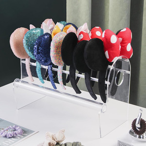 Wholesale Rectangle Clear Acrylic Headband Display Rack Multifunction Rectangular Plastic Hair Hoop Organizer Bag for <b>Storage</b> - Product Image 3