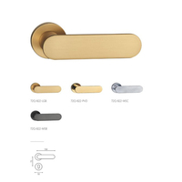 Levier de poignée de porte moderne multi-finition or chrome nickel satiné rosace ronde ensemble de quincaillerie de porte de qualité supérieure