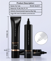 Tube cosmétique vide à presser de forme ovale |   Emballage en plastique de 15 ml à 35 ml avec bouchon à vis pour crème pour le visage et écran solaire