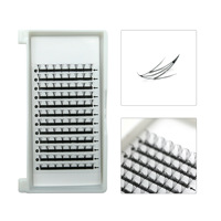 Extensions de cils synthétiques ultra-douces, style elfe, inspirées des mangas, de luxe, pour le commerce de gros international, effet réaliste et ajouré