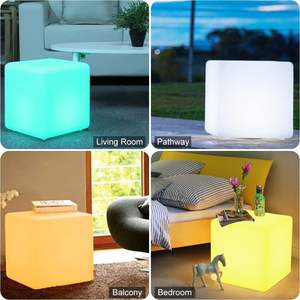 Sedia Cubo Moderna Illuminata a LED da 20 Pollici con Colori RGB e Telecomando per Casa, <span class=keywords><strong>Bar</strong></span>, Esterni, Patio e Illuminazione per Feste - Product Image 5