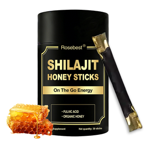 Pacote Personalizado por Atacado de Bastões de Resina Shilajit Orgânica Pura, 30 Bastões de Shilajit do Himalaia com Mel Orgânico para Homens - Product Image 1