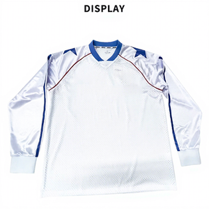 Maillot de football streetwear personnalisé, respirant, séchage rapide, anti-UV, col rond, imprimé vintage, color block, coupe ample, pour couple, sport - Product Image 5