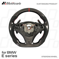 Volant en fibre de carbone personnalisé avec palettes de changement de vitesse pour BMW E82 E88 E90 E91 E92 M3 320d 330i 335i 135i 128i Coupé 2006-2013