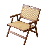 Chaise pliante d'extérieur portable, table de plage, tabouret de camping et de pêche, chaise à dossier en bambou de style chinois moderne pour balcon et maison, idéale pour les loisirs