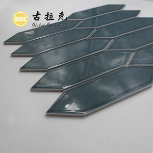 <span class=keywords><strong>Bleu</strong></span> <span class=keywords><strong>Vert</strong></span> Mixte Moderne Céramique Mosaïque Long Hexagone Tuile avec Design Graphique pour Appartement Murs Intérieurs Résistant À L'eau - Product Image 6