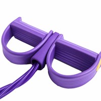 Bande de Résistance Élastique Multifonctionnelle pour Yoga avec 4 Tubes et Pédale de Traction