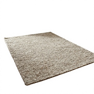 Alfombra AZKA ARTS de Pelo Corto Antideslizante con Diseño Floral, Tejido Plano, Color Natural, Grosor Medio, Precio de Fábrica - Product Image 1