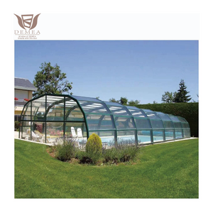 Demea điện phòng kính cho biệt thự di động sunroom Kính thiên văn gấp hợp kim nhôm tán phẳng mái đúc sân - Product Image 5