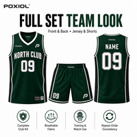 Ensemble uniforme personnalisé de maillots et shorts sublimés pour clubs de basketball, idéal pour les ligues communautaires semi-professionnelles et les équipes d'entraînement amateur du Royaume-Uni