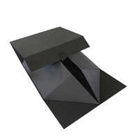 Boîte en carton jx avec Logo personnalisé imprimé professionnel, emballage cadeau plat et pliable en carton noir, à fermeture magnétique