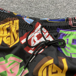 Pantalones cortos de baloncesto para hombre de malla con cremallera y letras sublimadas personalizadas de dos pisos - Product Image 5