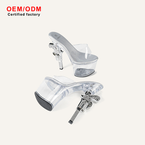Sandali da donna sexy impermeabili <span class=keywords><strong>con</strong></span> plateau e <span class=keywords><strong>tacco</strong></span> a spillo, tacchi sagomati, alla moda, per <span class=keywords><strong>ballerine</strong></span> e discoteca, scarpe firmate da donna - Product Image 3