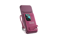Batterie externe sans fil magnétique LY5 15W avec charge rapide filaire 20W PD, écran TFT, support pliable, aimant N52, service OEM 3-en-1