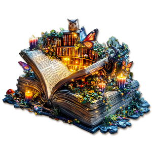 Magical Owl Open <b>Book</b> Shaped Wooden Jigsaw Puzzle Adult Stress Relief Toy For Home Decor Bookstore Wholesale Gift - Product Image 5