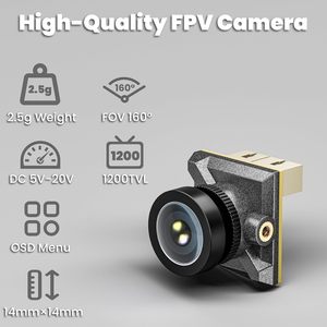 Caméra FPV analogique FPV Cycle Edition 1200TVL 1/3" CMOS Global WDR 2g ultra légère en plastique et métal pour drone FPV Tiny Whoop - Product Image 2