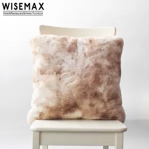 WISEMAX Đồ Nội Thất Gối Đệm Ghế Sofa Trang Trí Nội Thất Vỏ Gối Tựa Lông Giả Màu Hồng Vỏ Gối Tựa Hình Vuông Cho Ghế Sofa