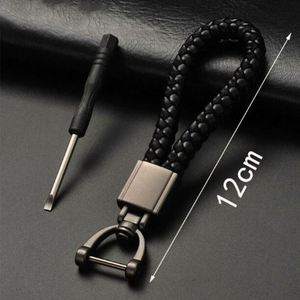 Keychain for Car Motorcycle Key Chain Leather <b>Braided</b> Lanyard D Ring Keyring Replace <b>Accessories</b> for Car - Product Image 4
