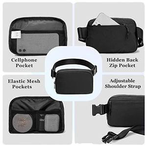 Personalizado Reciclado Nylon Fanny Pack Unisex Zipper Encerramento Ajustável Cintura Saco para Caminhadas Correndo Andando Bonito Peito <span class=keywords><strong>Bag</strong></span> Design - Product Image 4