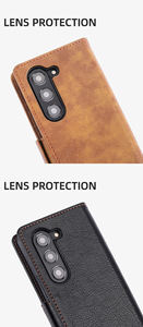 Anti Shock Anti-Fall Back Cover para <span class=keywords><strong>Samsung</strong></span> Z Fold 7 Flip PU Leather Card Slots Phone Cover - Product Image 4