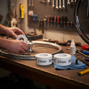 Nastro per Cerchioni Bici in Cotone Deluxe, Adesivo ad Alta Resistenza, Valvole Schrader, Resistente al Calore e alla Pressione, Striscia per Ruote di Grandi Dimensioni - Product Image 4