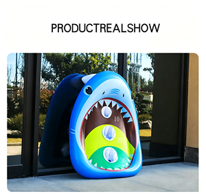 Juego de Lanzamiento de Anillos Flotantes de Tiburón Inflable, Juguete de PVC para <span class=keywords><strong>Piscina</strong></span>, Playa, Verano, Fiestas al Aire Libre - Product Image 4