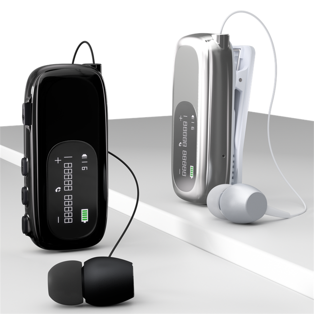 K75 Business Earphones Hands Free BT V5.4 LCD Display Wireless Earphones for Call and Cycling Noise Reduction Earphones